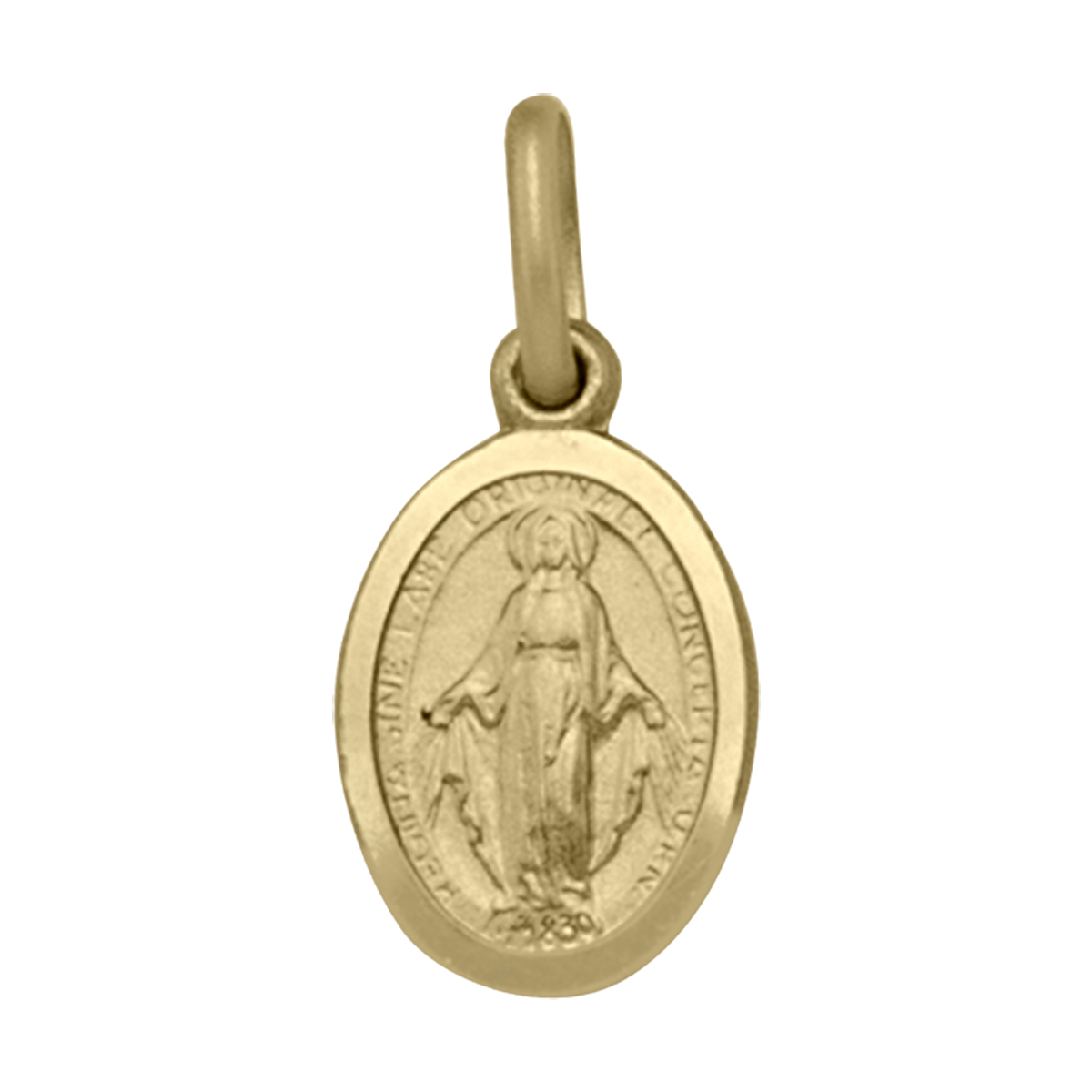Yellow Gold Solid Miraculous Medal - 10K
