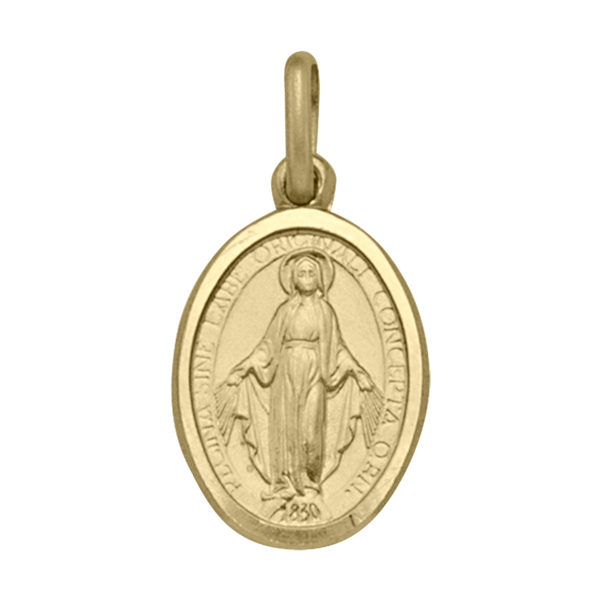 Yellow Gold Solid Miraculous Medal - 10K