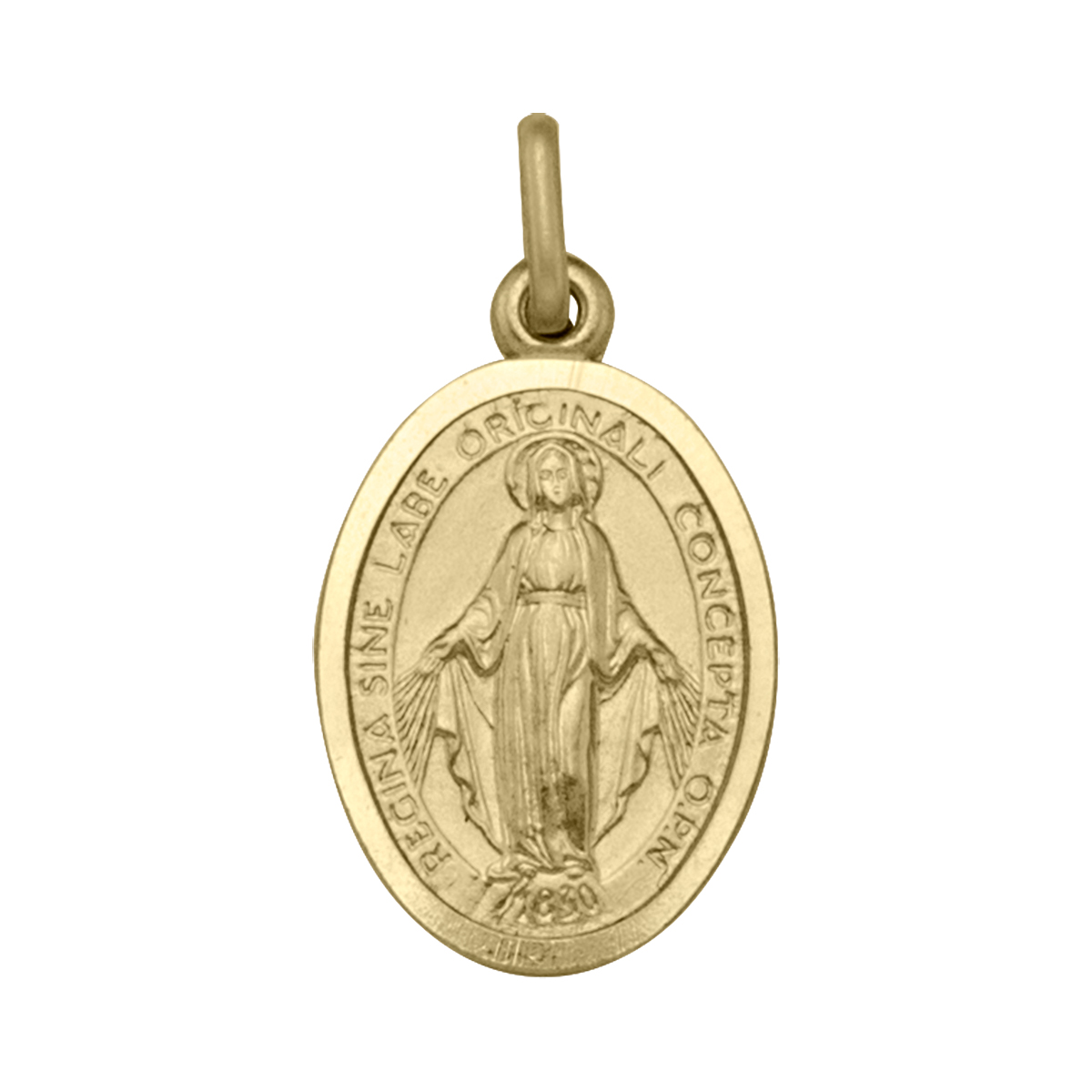 Yellow Gold Solid Miraculous Medal - 10K