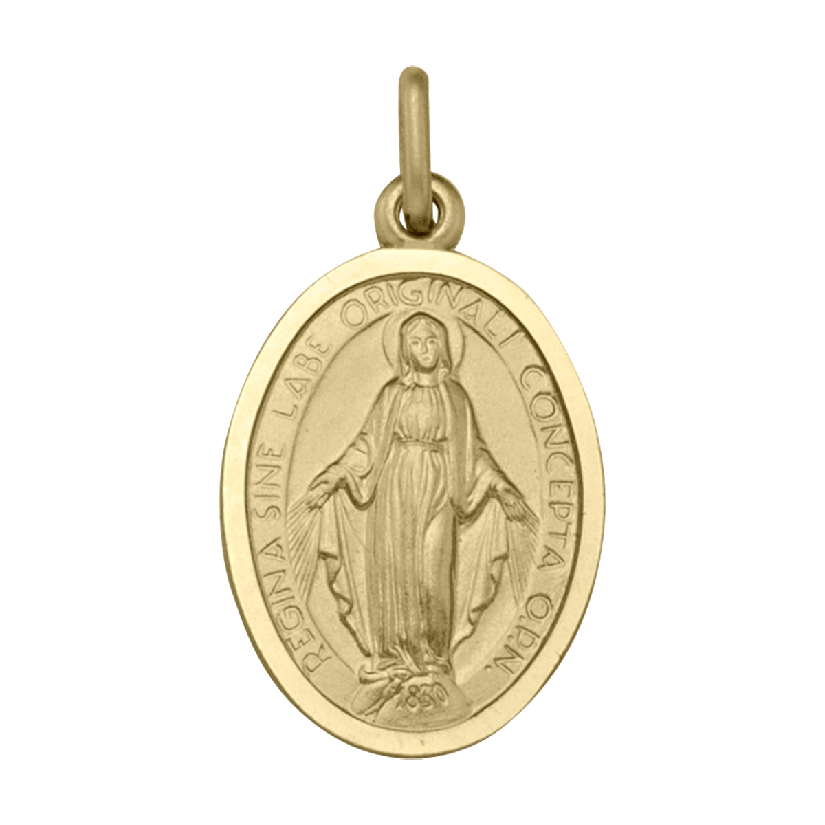 Yellow Gold Solid Miraculous Medal - 18K
