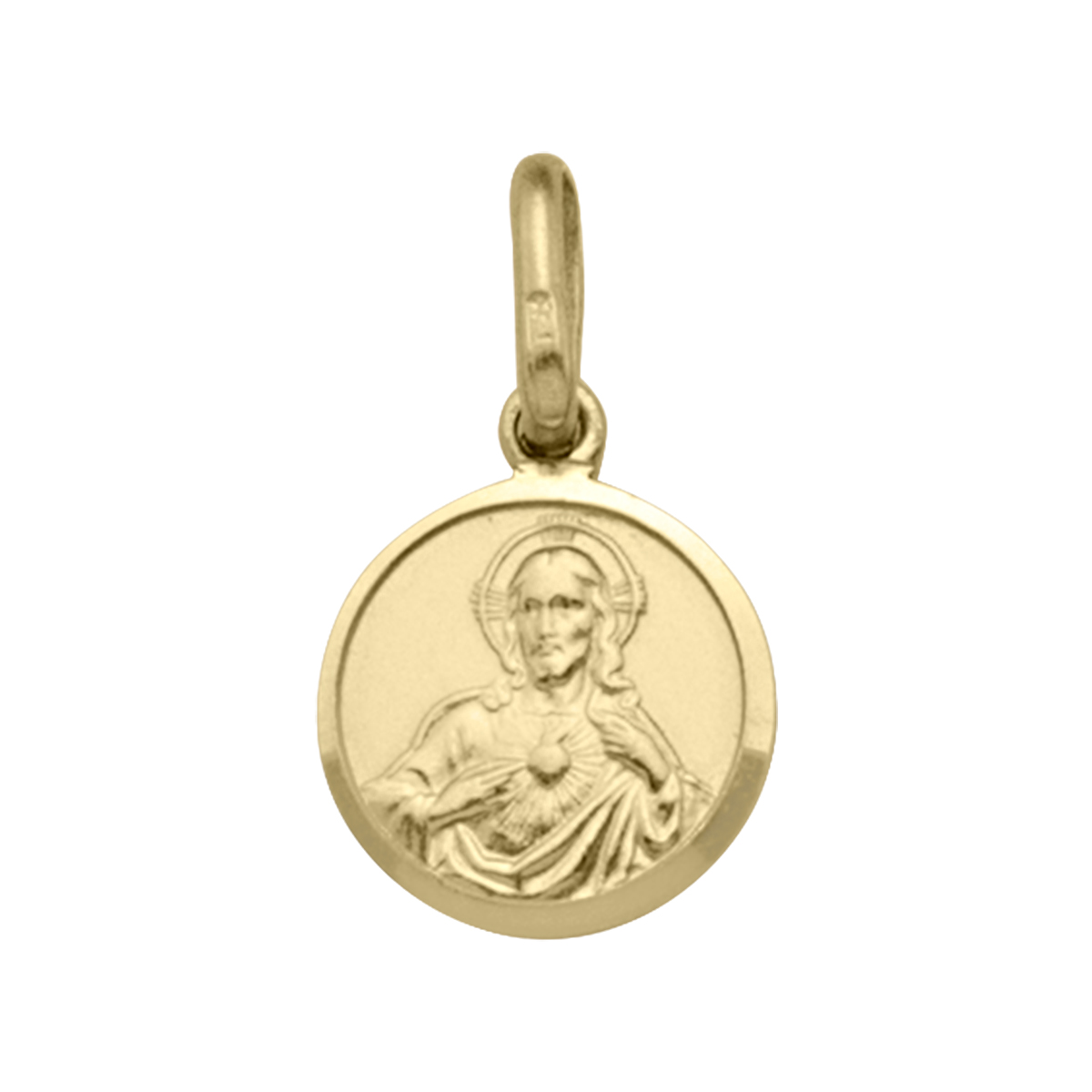 Yellow Gold Solid Scapular Medal - 10K