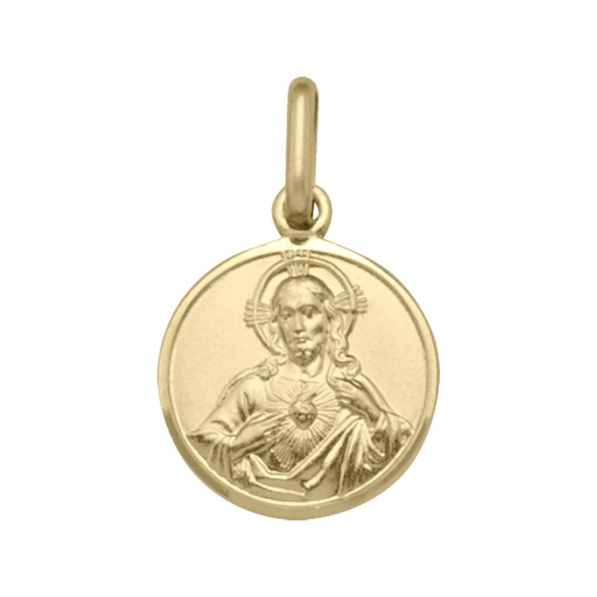 Yellow Gold Solid Scapular Medal - 10K