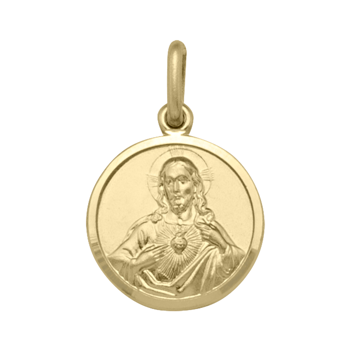 Yellow Gold Solid Scapular Medal - 18K