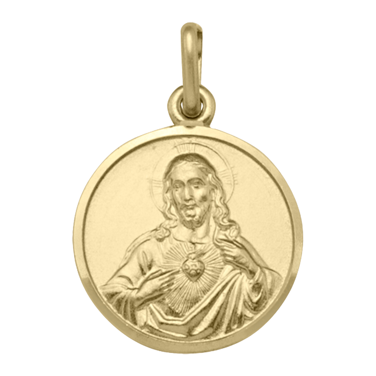 Yellow Gold Solid Scapular Medal - 18K
