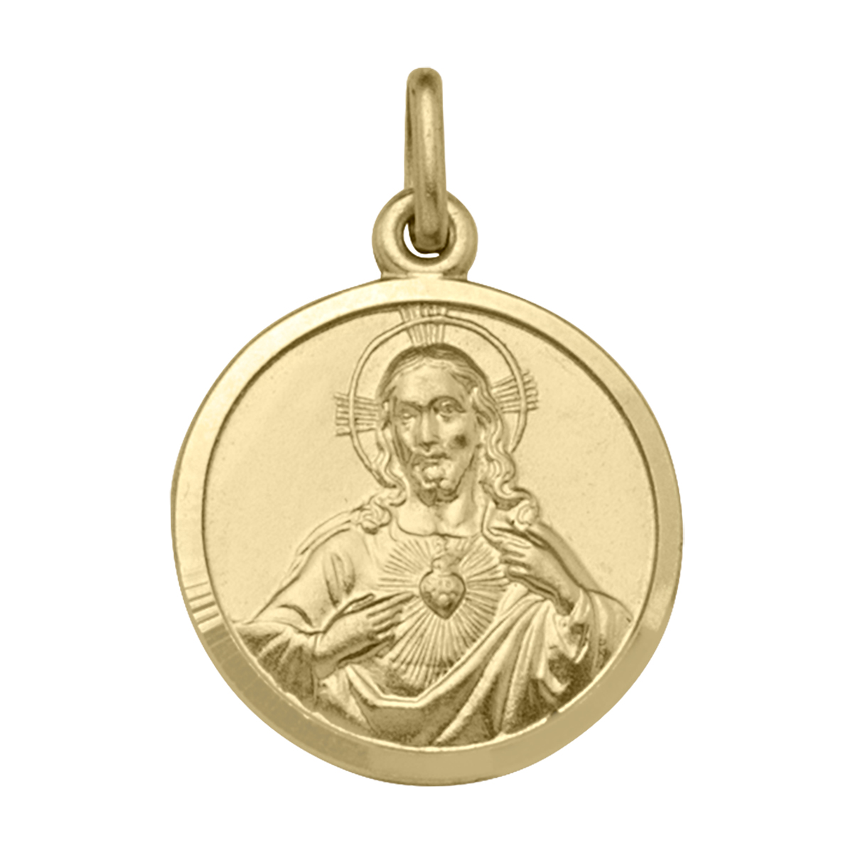 Yellow Gold Solid Scapular Medal - 10K