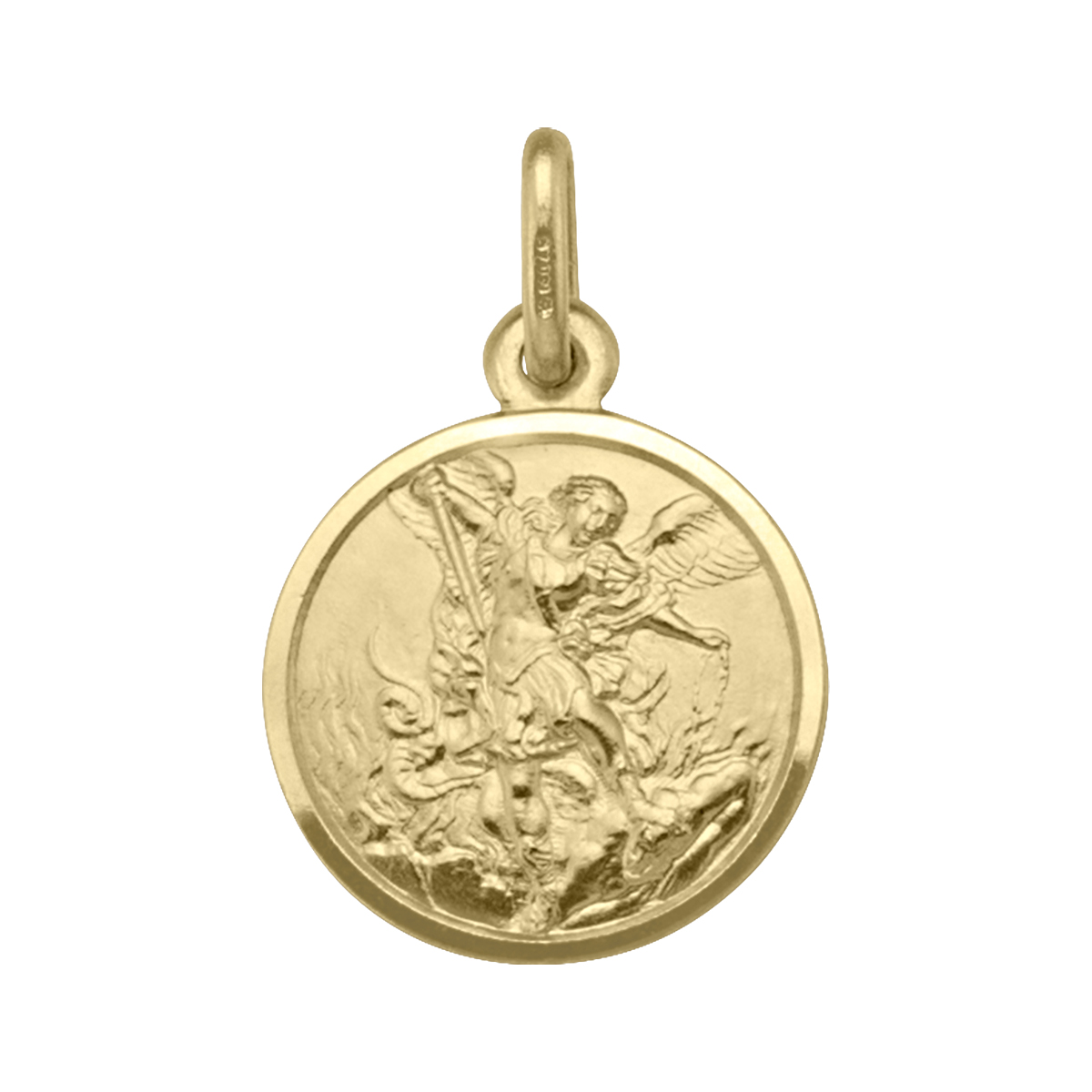 Yellow Gold Solid St. Michael Medal