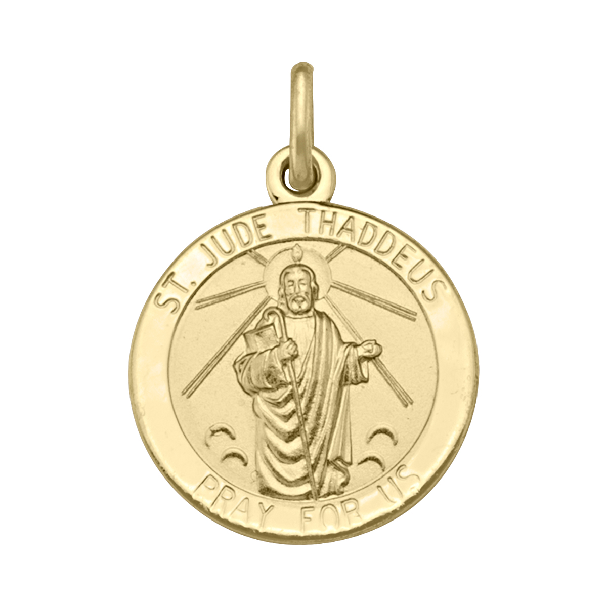 Yellow Gold Solid St. Jude Medal - 10K