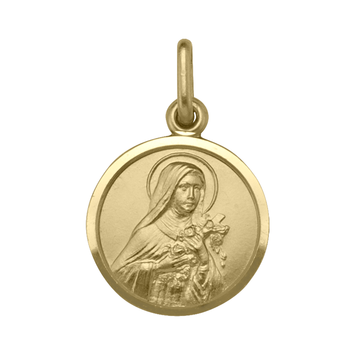 Yellow Gold Solid St. Teresa Medal