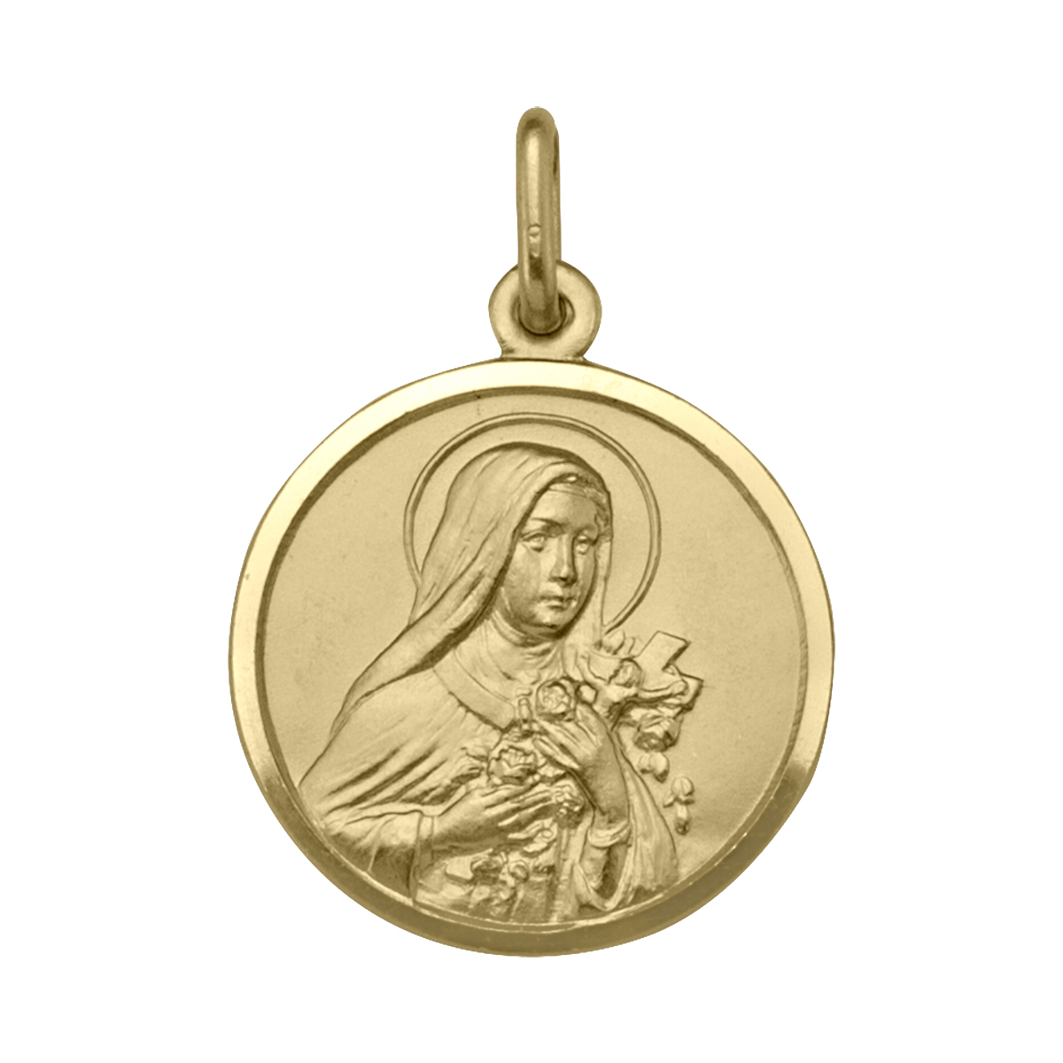 Yellow Gold Solid St. Teresa Medal