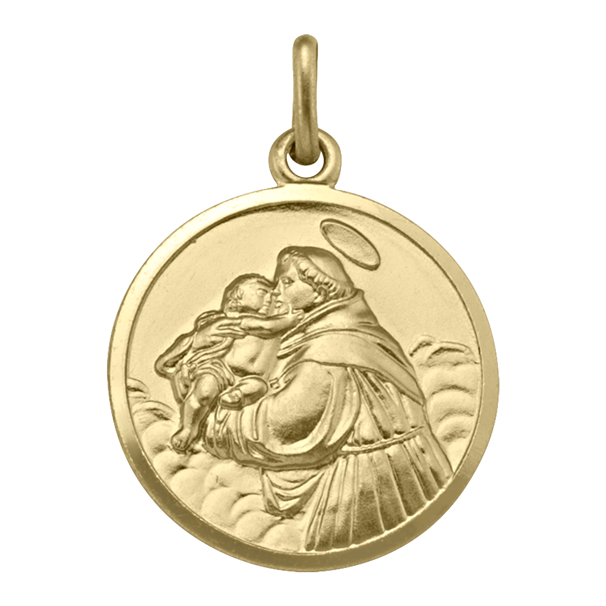 Yellow Gold Solid St. Anthony Medal - 14K