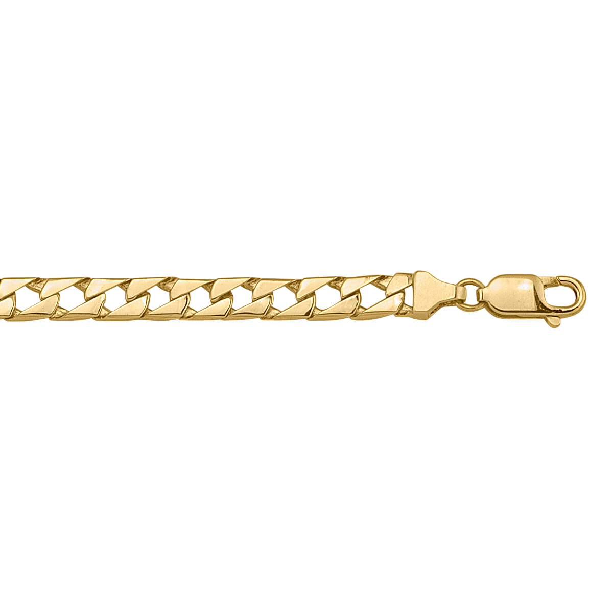Yellow Gold Solid Link Bracelet - 14K