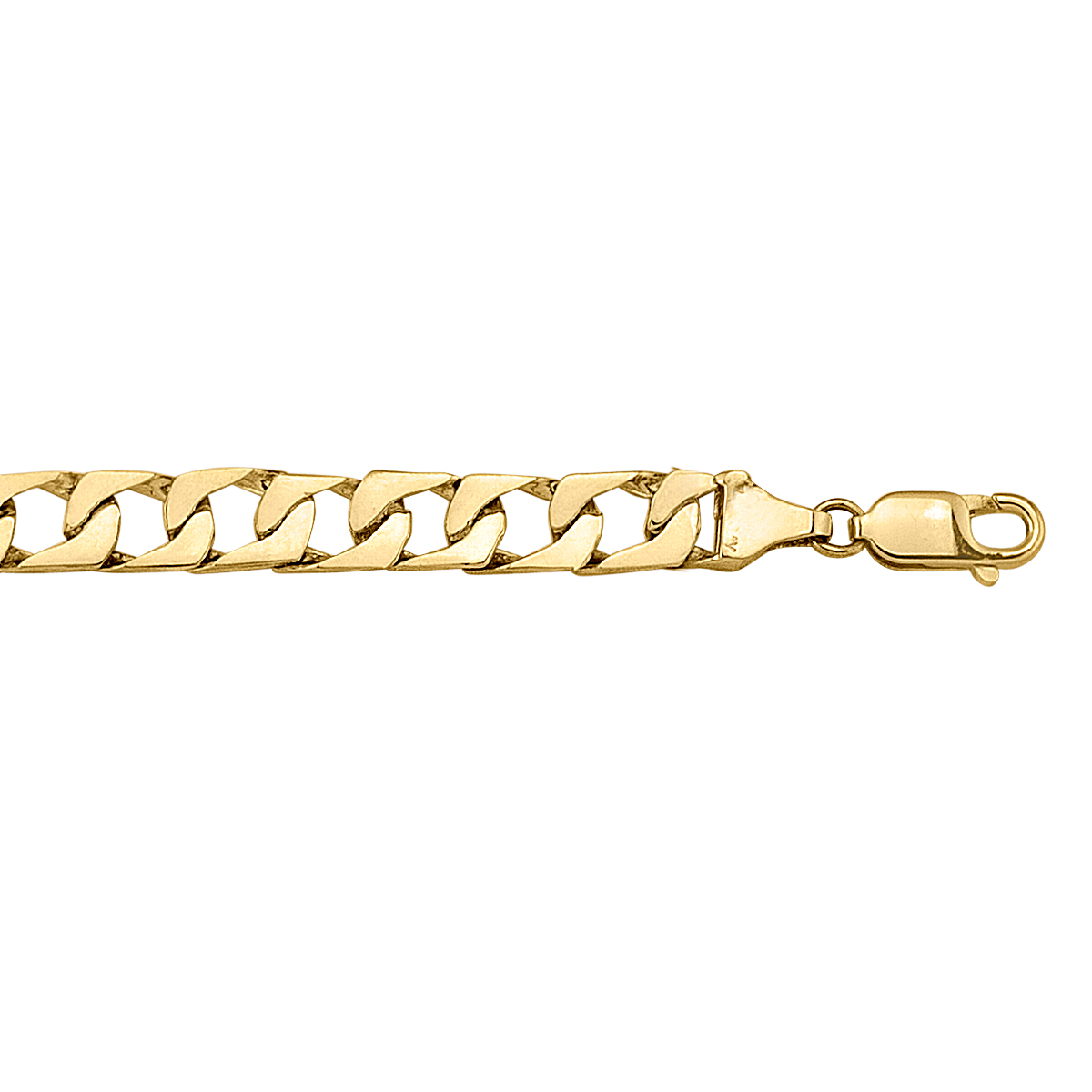 Yellow Gold Solid Link Bracelet - 14K