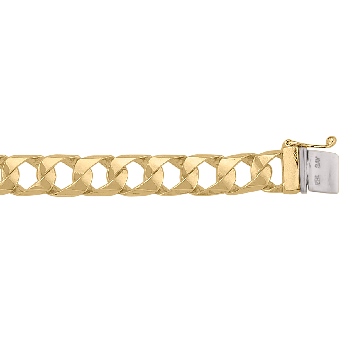 Yellow Gold Solid Link Bracelet - 14K
