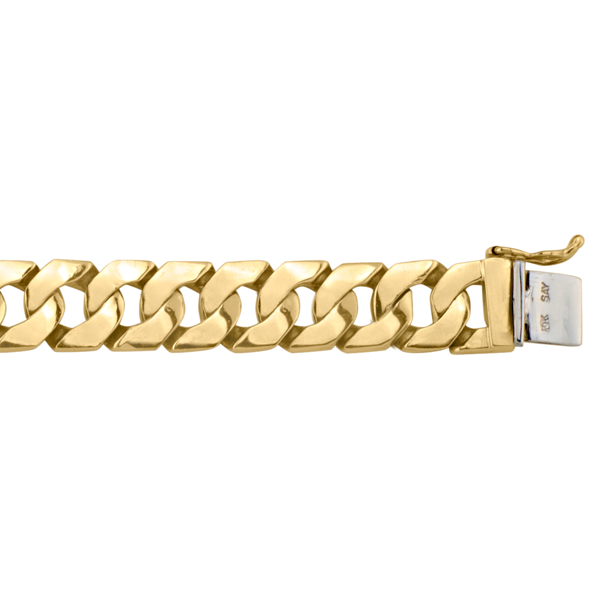 Yellow Gold Solid Link Bracelet