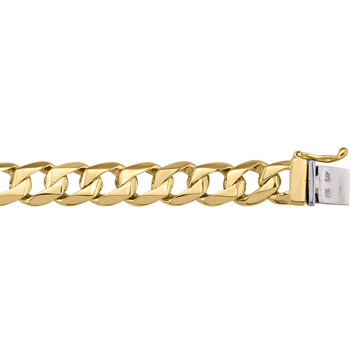 Yellow Gold Solid Link Bracelet - 14K