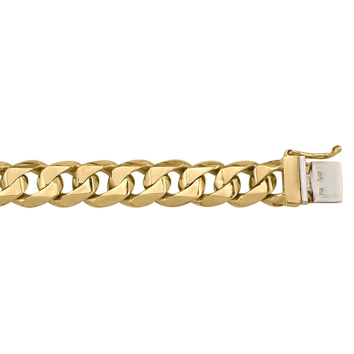 Yellow Gold Solid Link Bracelet - 14K