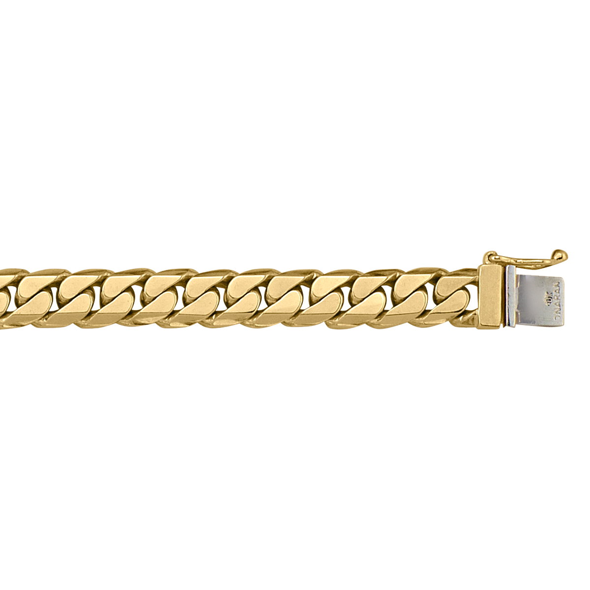 Yellow Gold Solid Link Bracelet - 14K