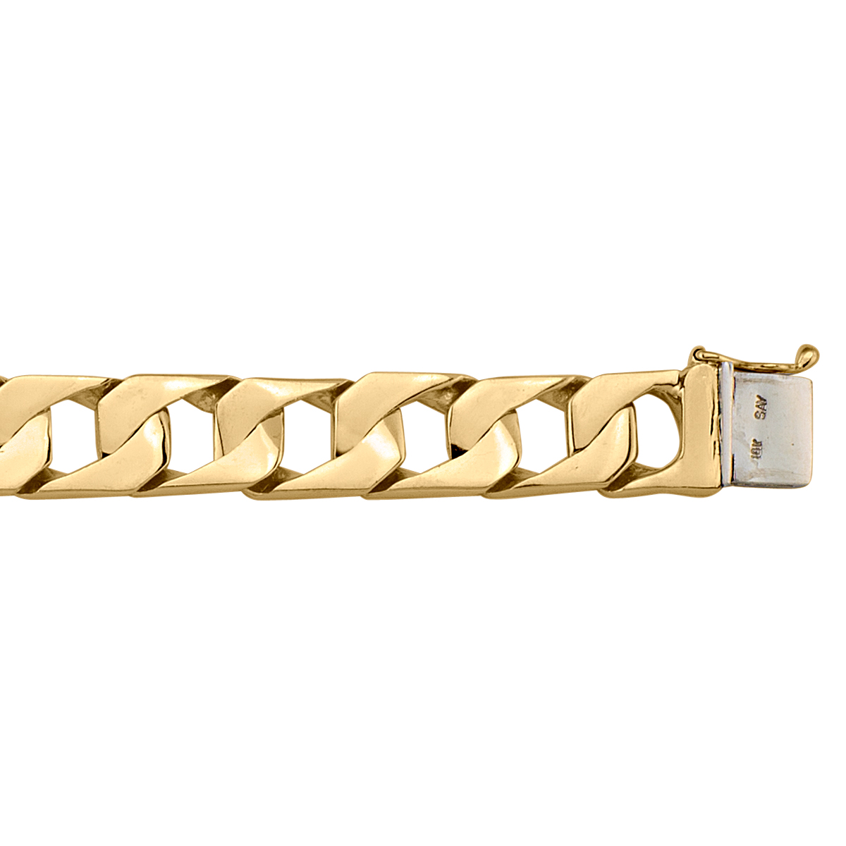 Yellow Gold Solid Link Bracelet - 14K