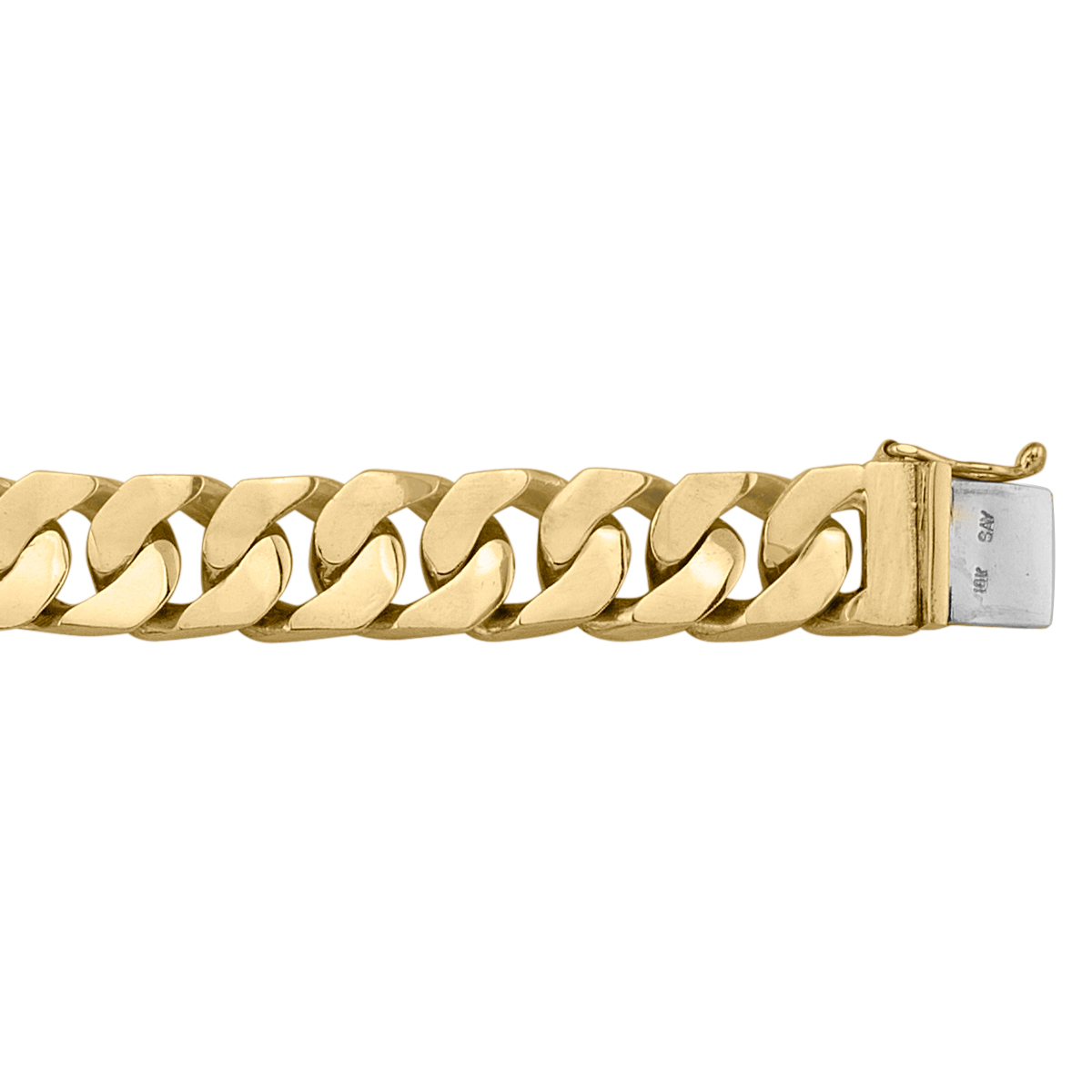Yellow Gold Solid Link Bracelet - 14K