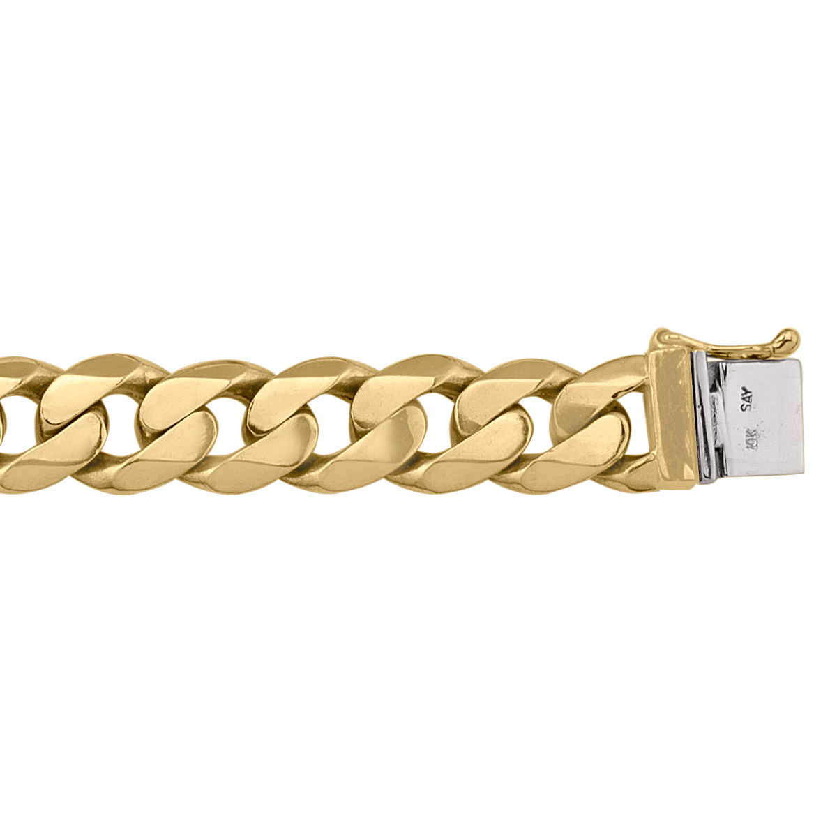 Yellow Gold Solid Link Bracelet - 14K