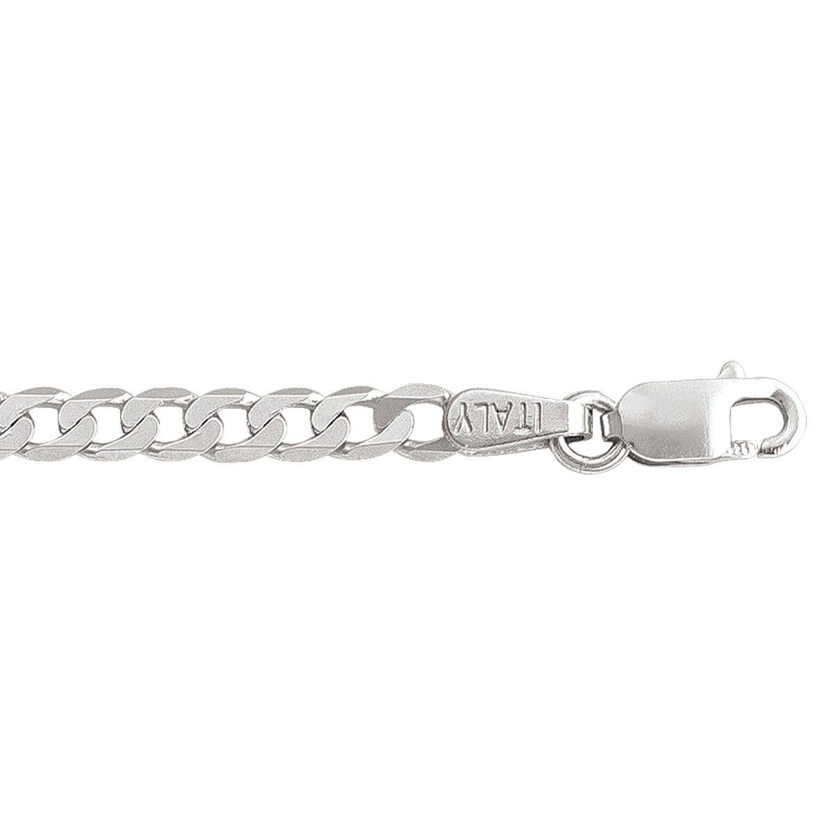Silver Rhodium Solid Open Link - SS - Silver - 20"