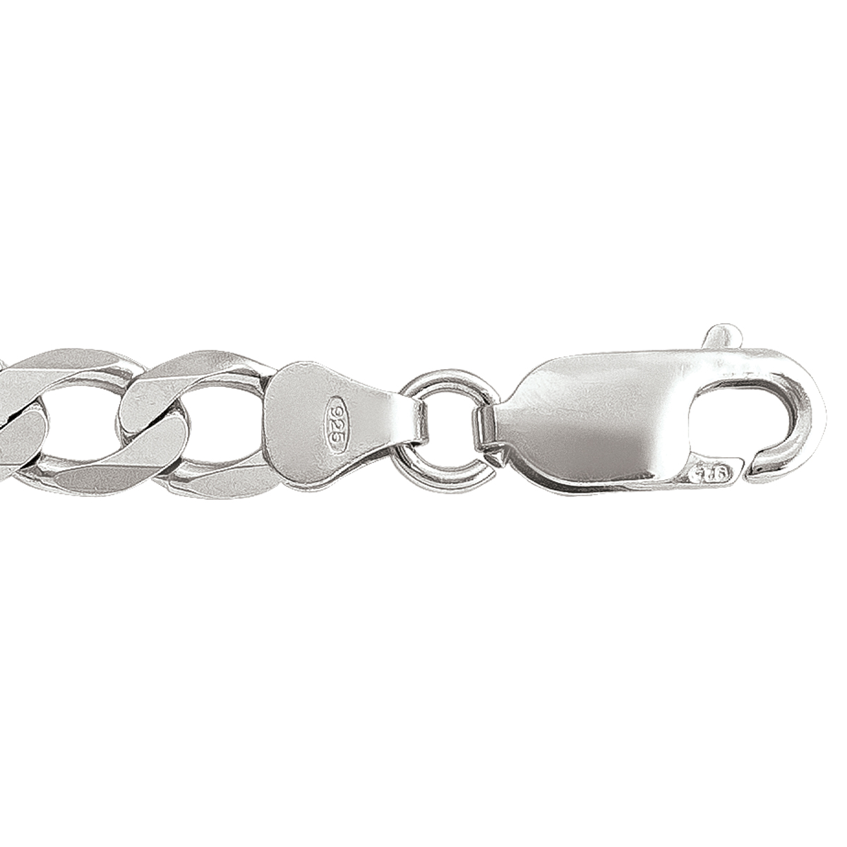 Silver Rhodium Solid Open Link - SS - Silver - 18"