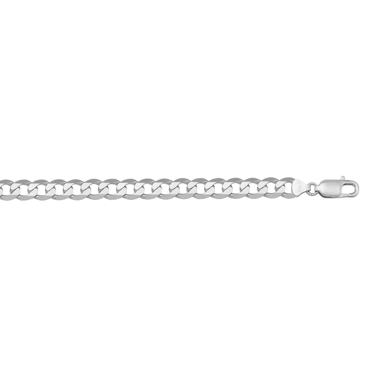 White Gold Solid Open Link - 14K