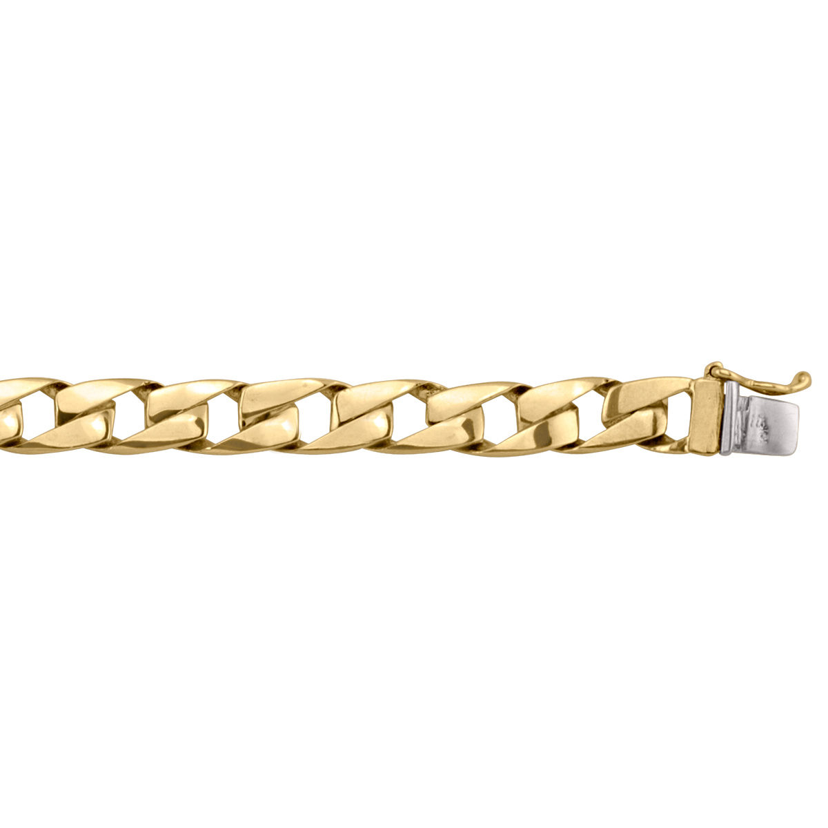 Yellow Gold Solid Link Bracelet - 14K
