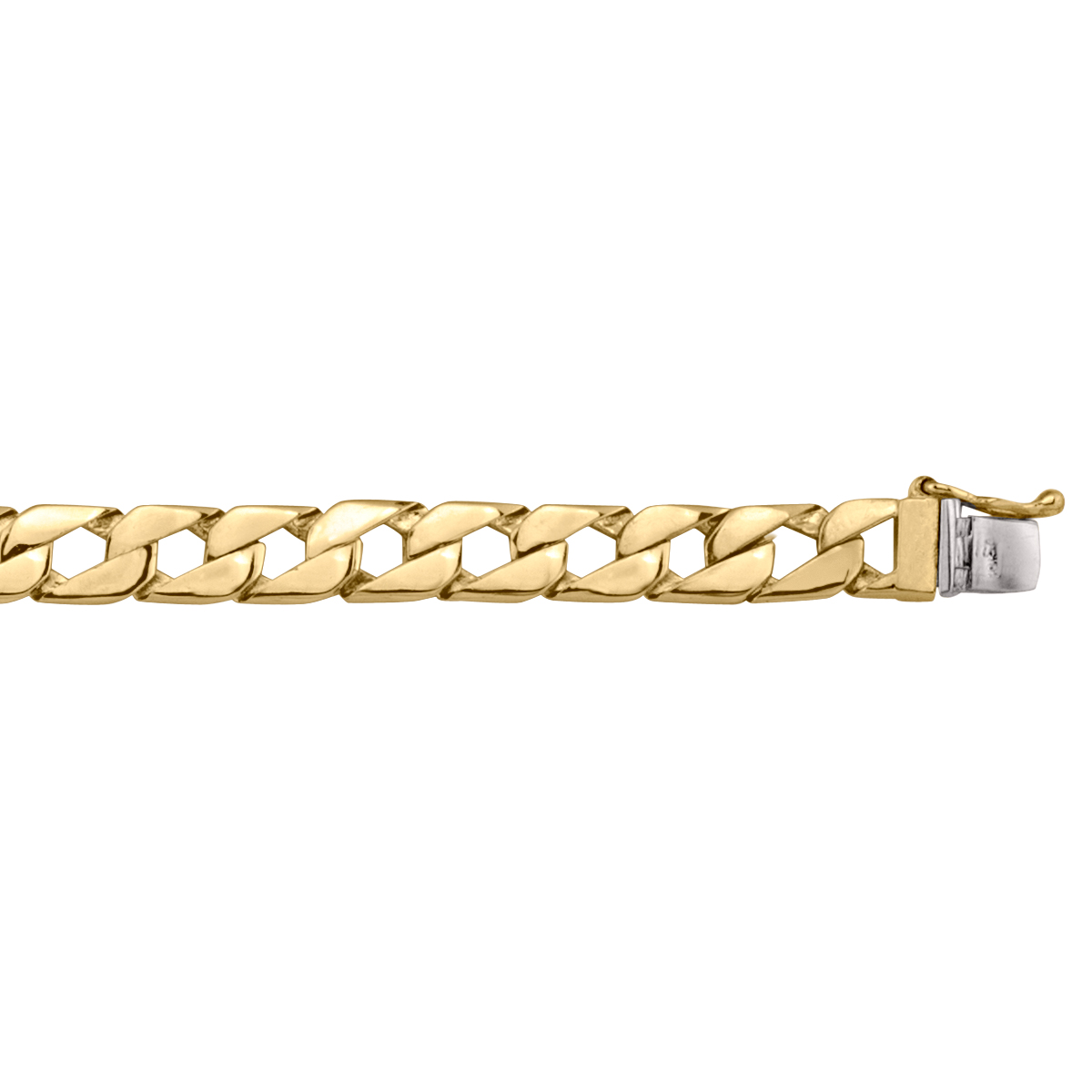 Yellow Gold Solid Link Bracelet - 14K