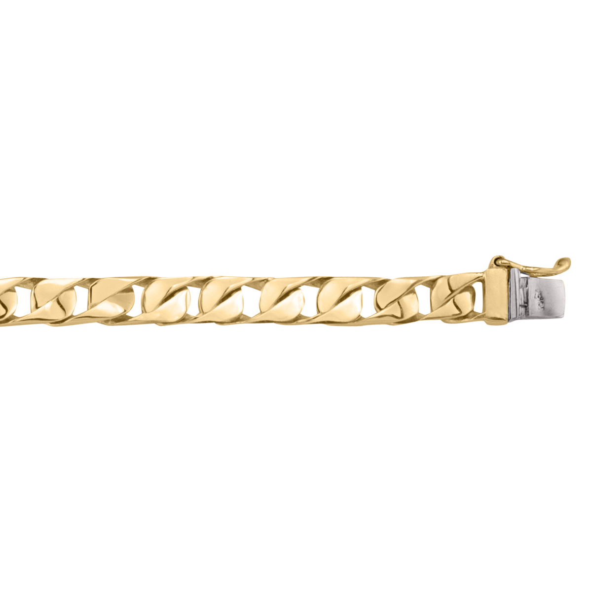 Yellow Gold Solid Link Bracelet - 14K