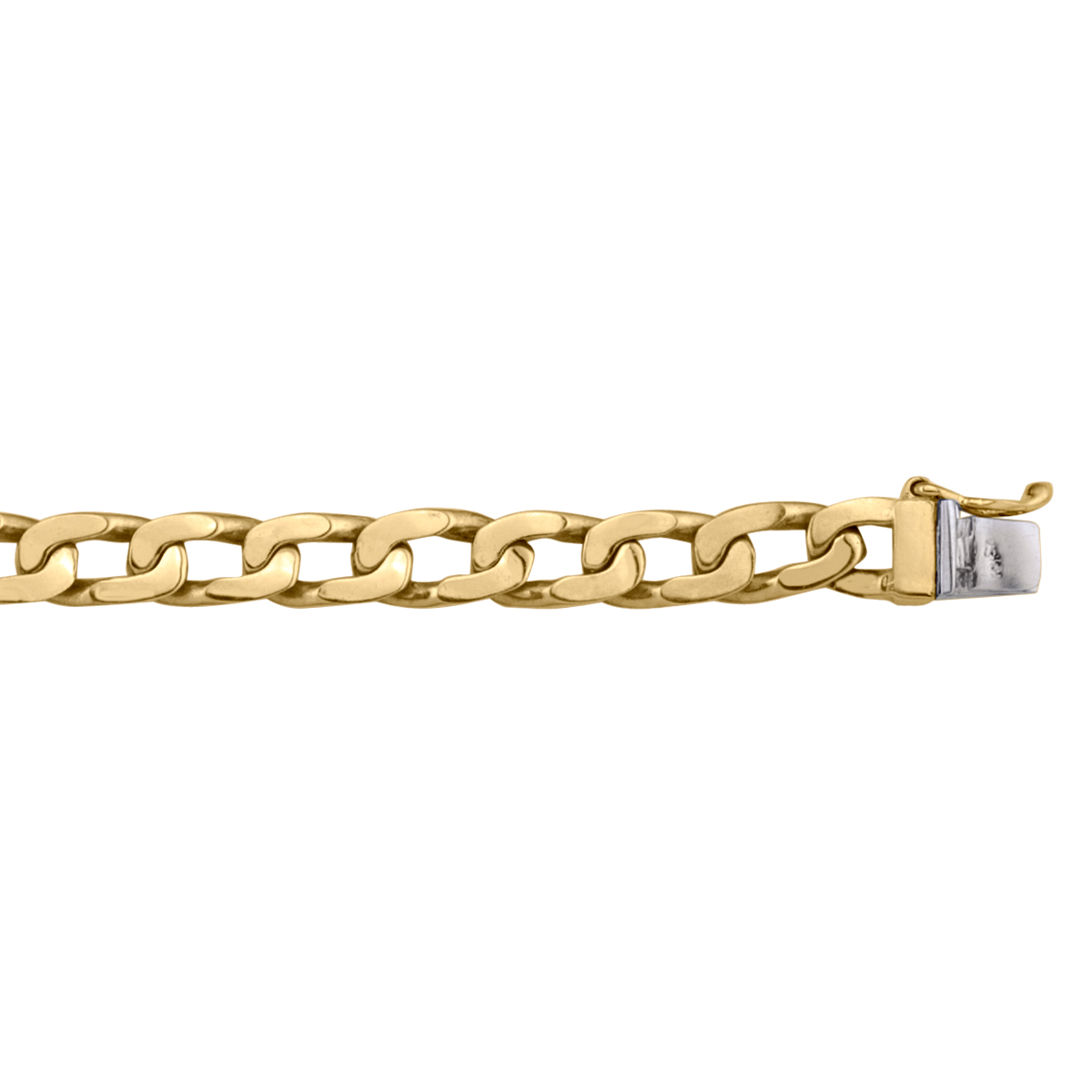 Yellow Gold Solid Link Bracelet - 14K