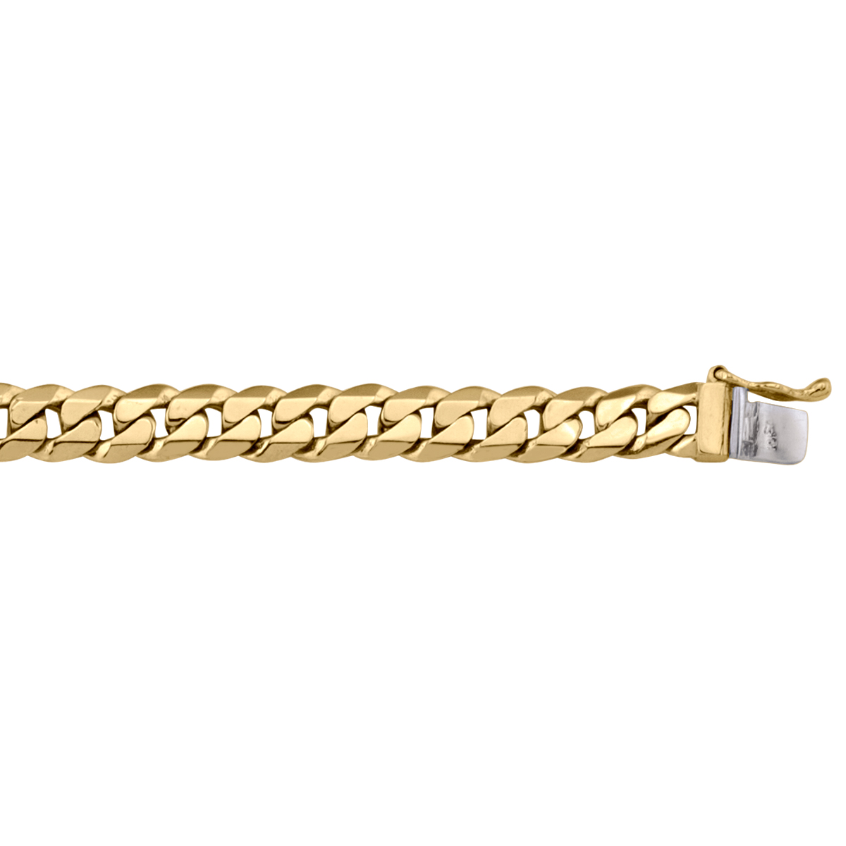 Yellow Gold Solid Link Bracelet - 14K