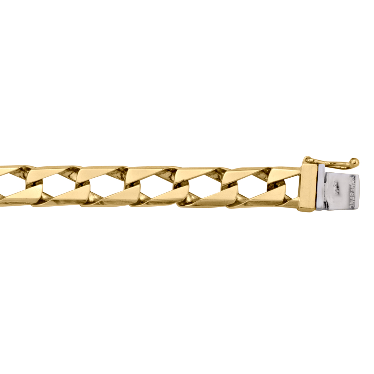 Yellow Gold Solid Link Bracelet - 14K