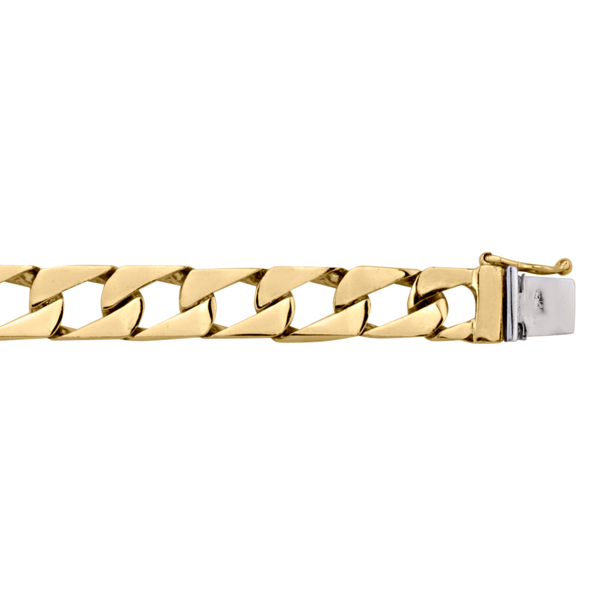Yellow Gold Solid Link Bracelet - 14K