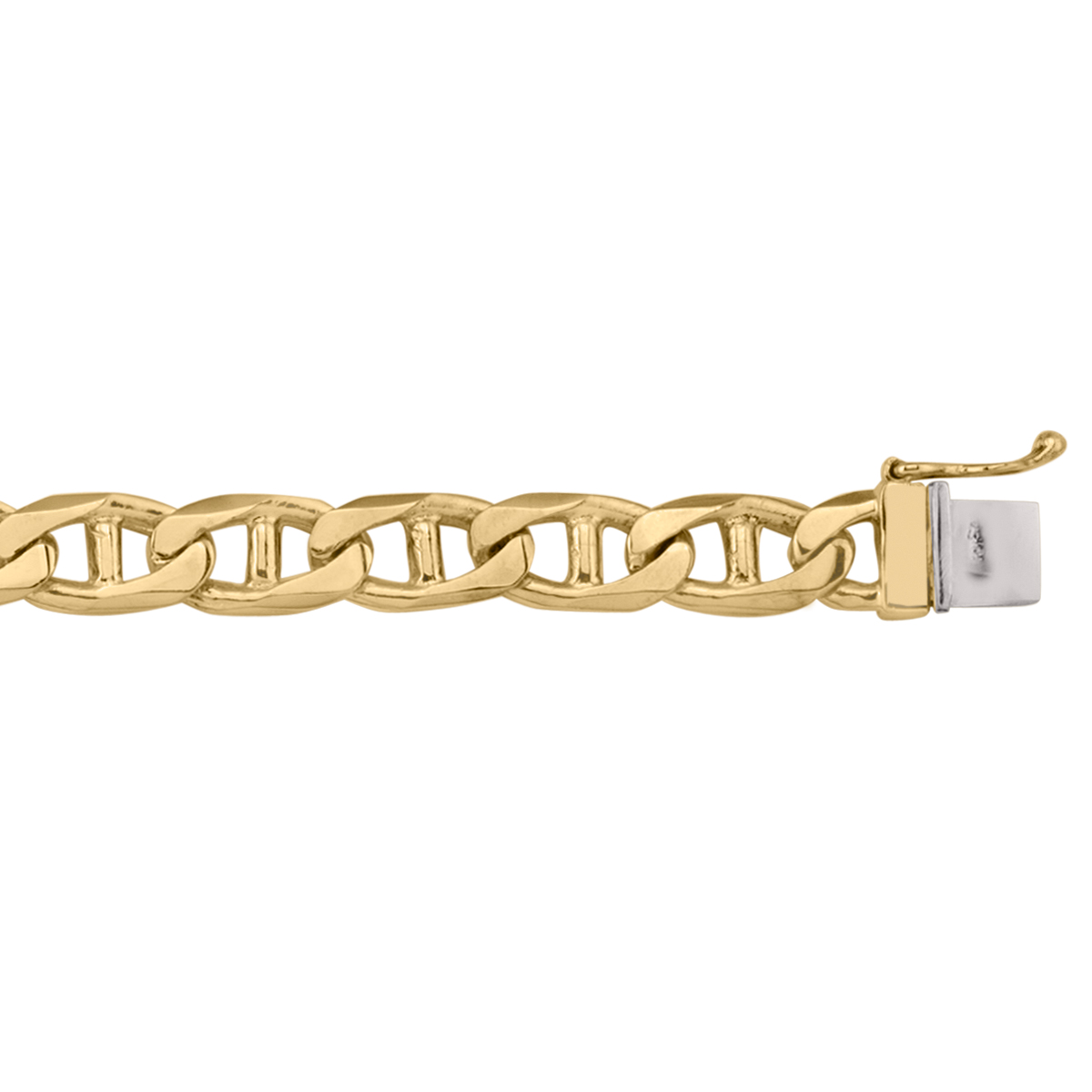 Yellow Gold Solid Link Bracelet - 14K