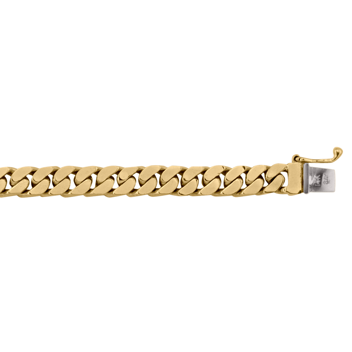 Yellow Gold Solid Link Bracelet - 14K