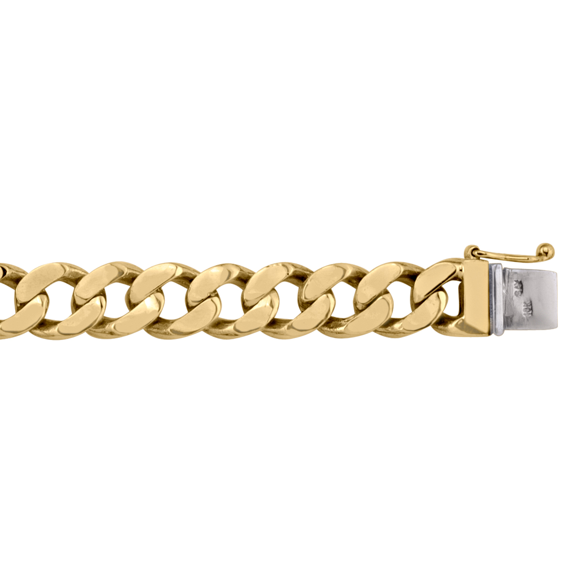 Yellow Gold Solid Link Bracelet - 14K