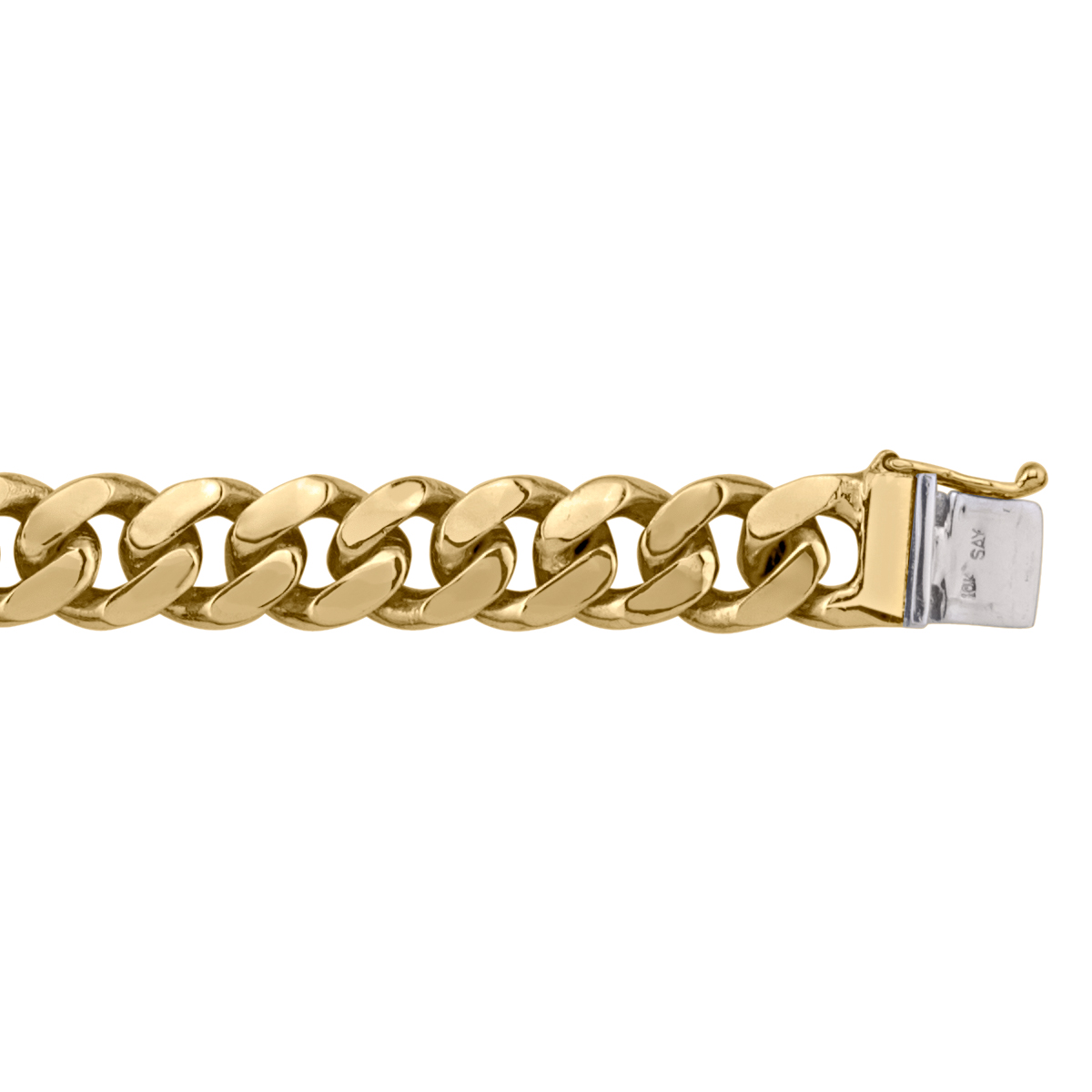 Yellow Gold Solid Link Bracelet - 14K