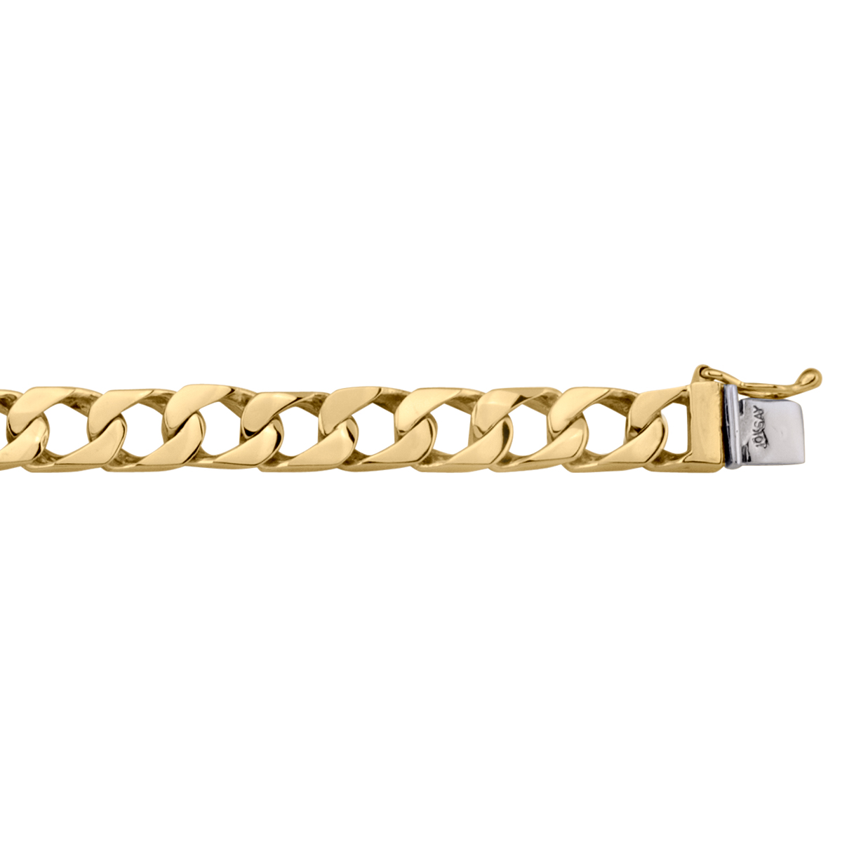 Yellow Gold Solid Link Bracelet - 14K