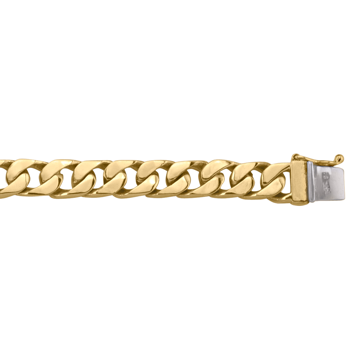 Yellow Gold Solid Link Bracelet - 14K
