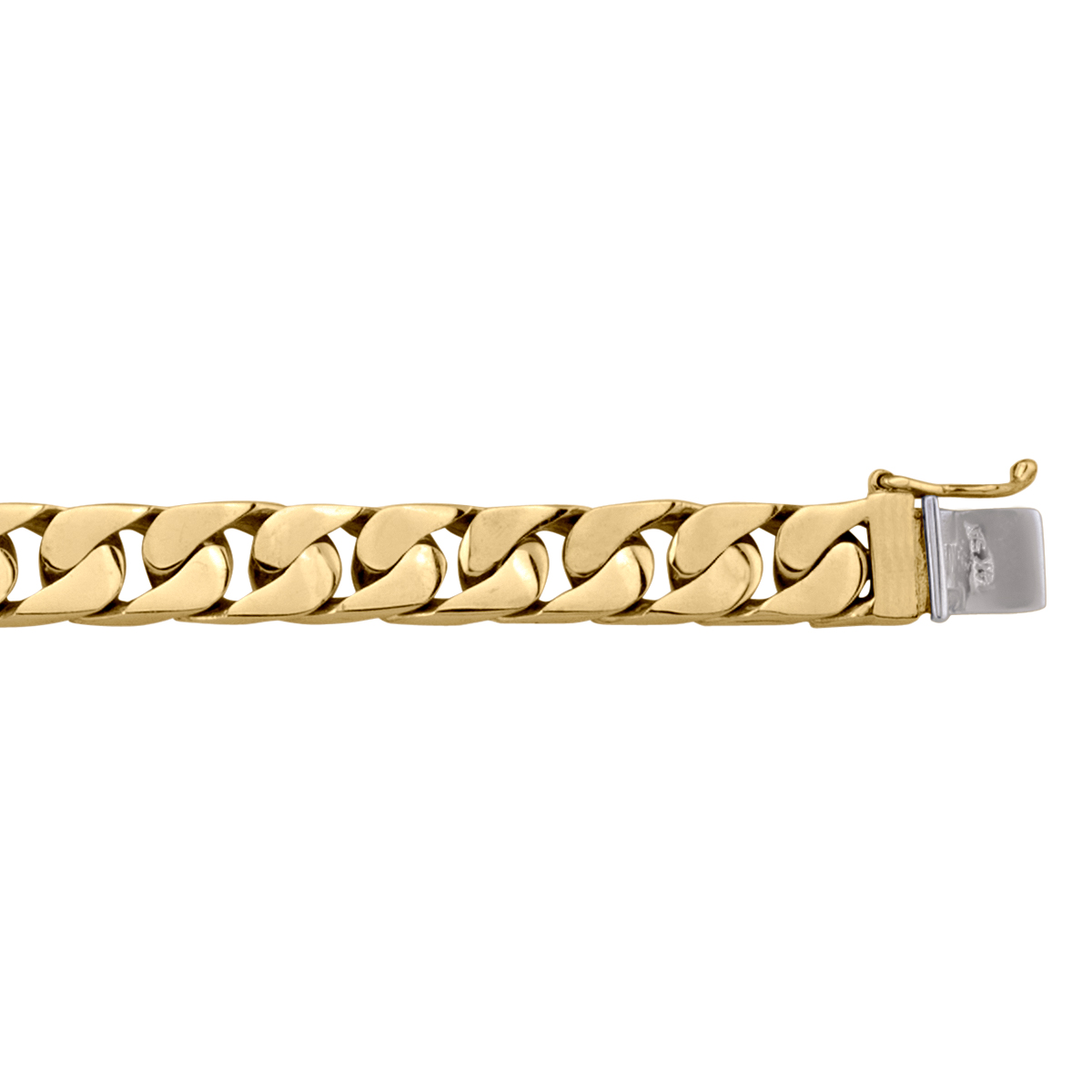 Yellow Gold Solid Link Bracelet - 10K