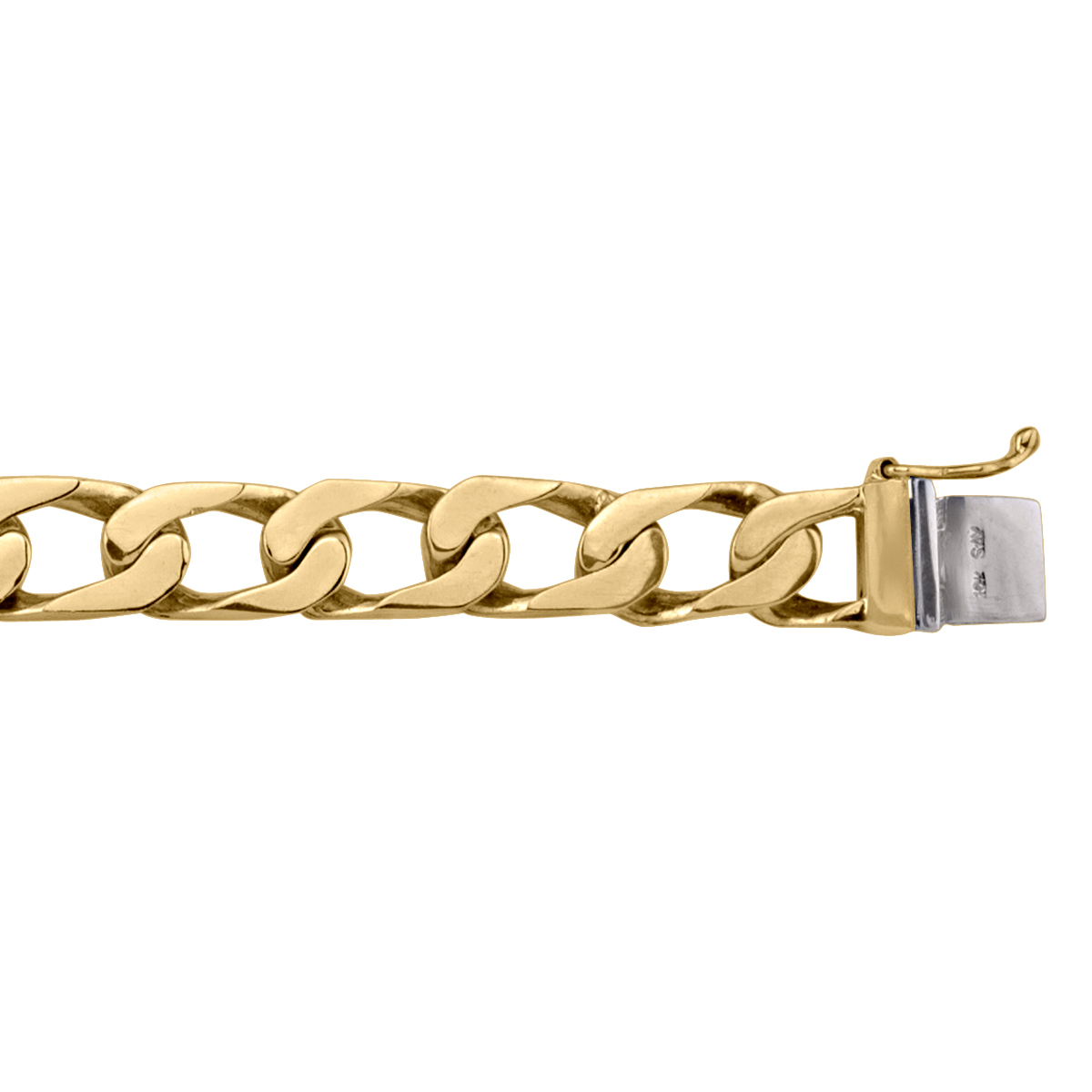 Yellow Gold Solid Link Bracelet - 10K