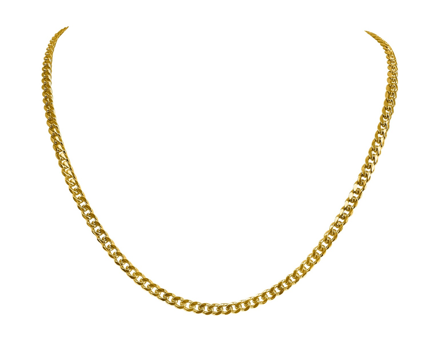 Yellow Gold Solid Domed Link - 10K - 10k - 8"