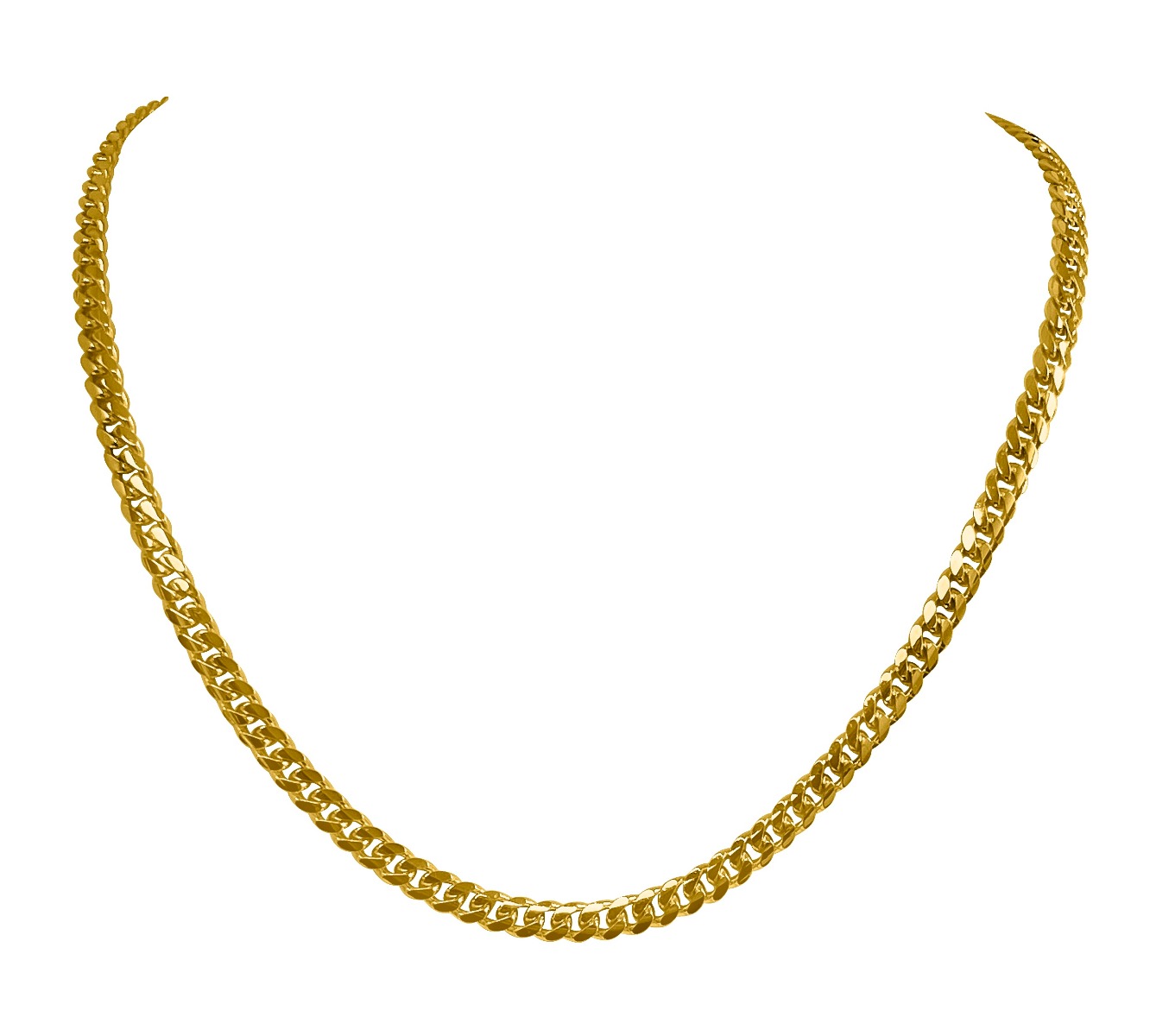 Yellow Gold Solid Domed Link - 14K - 14k - 28"