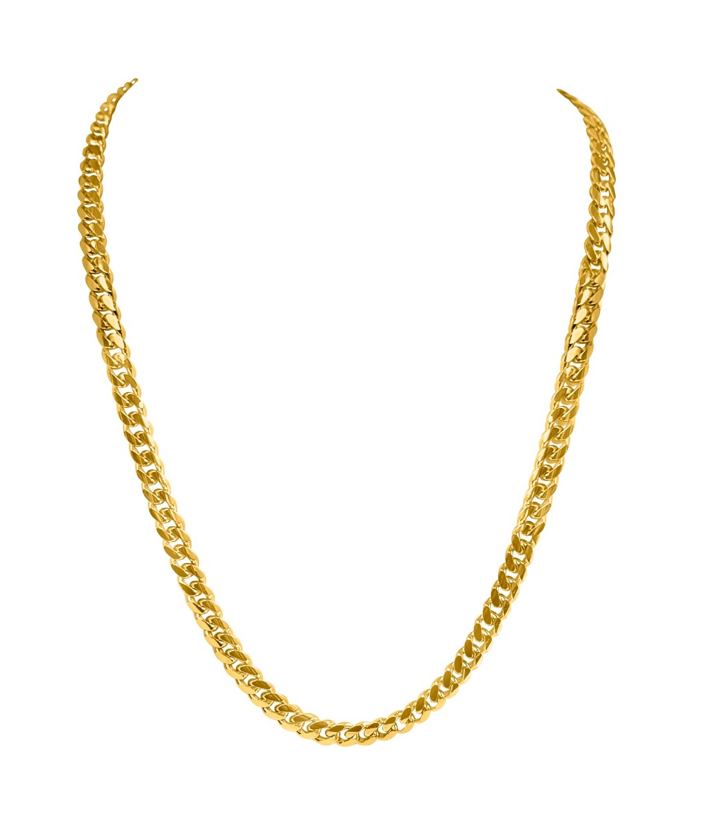 Yellow Gold Solid Domed Link - 14K - 14k - 28"
