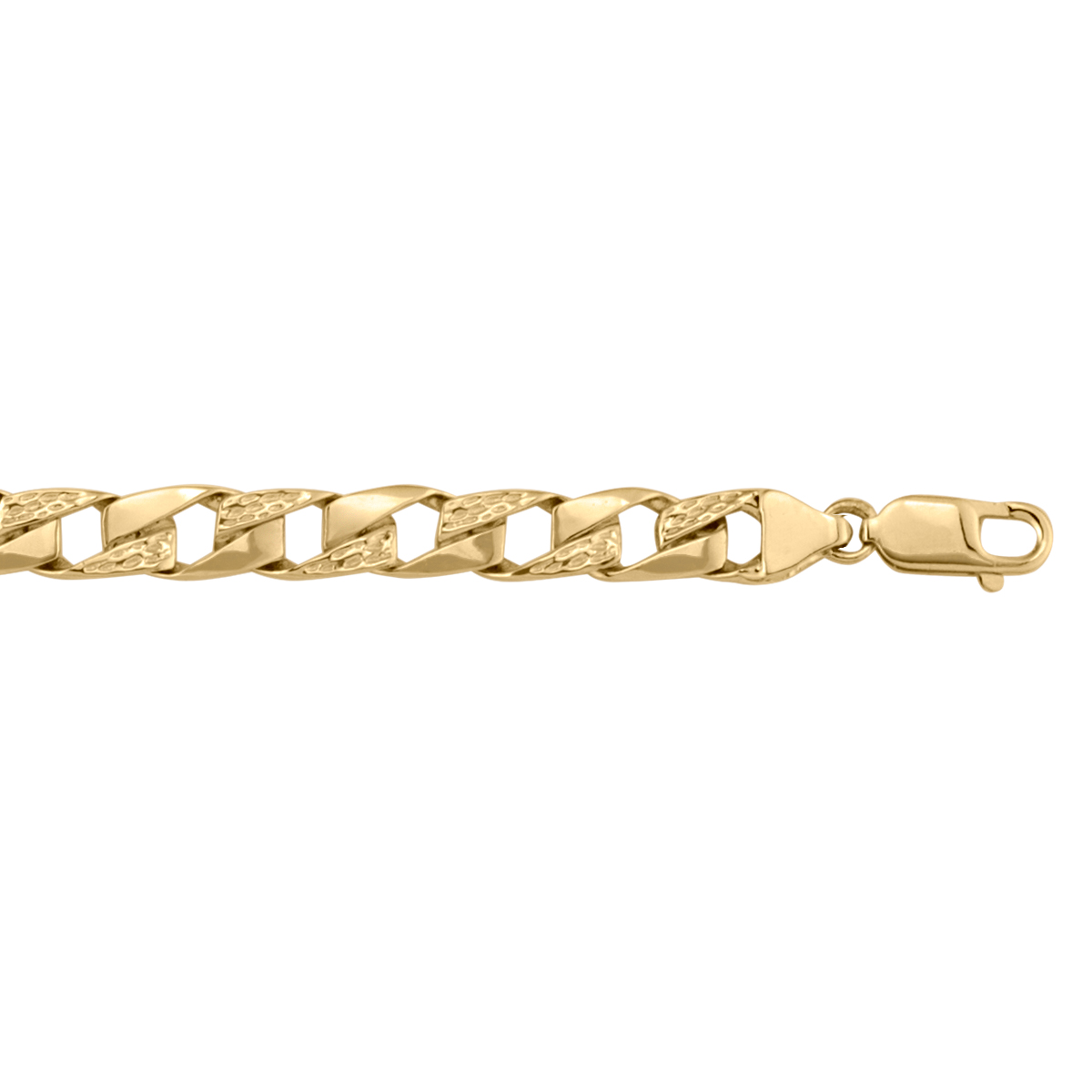 Yellow Gold Solid Link Bracelet - 10K