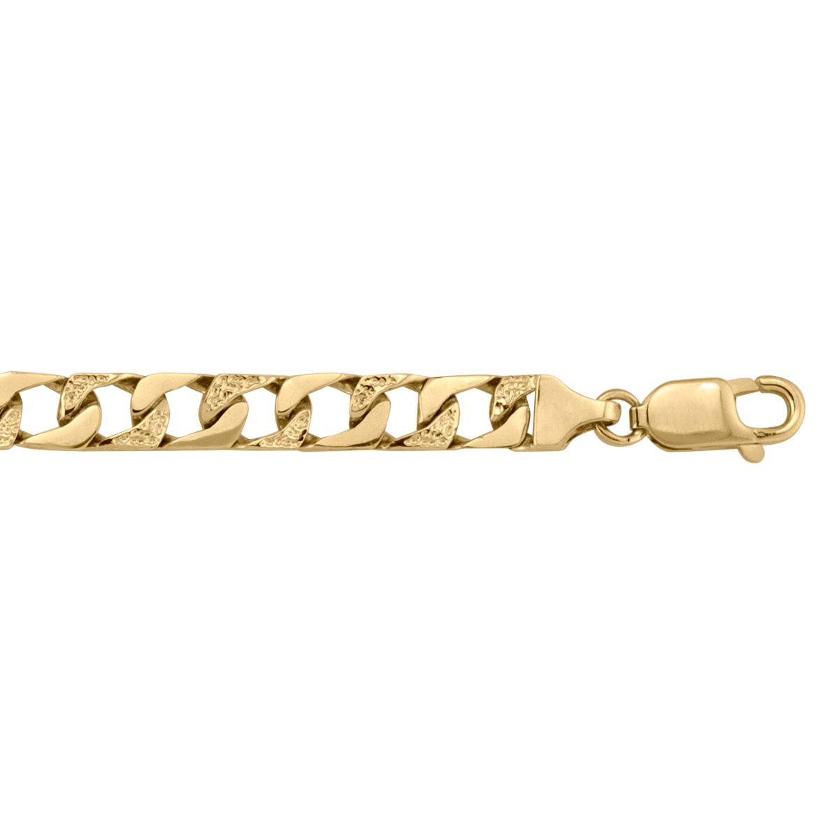 Yellow Gold Solid Link Bracelet - 14K