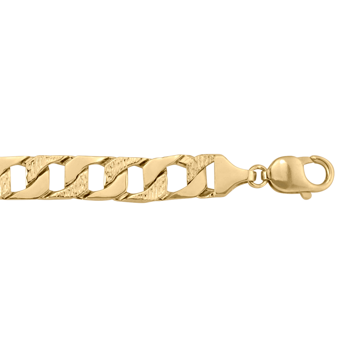 Yellow Gold Solid Link Bracelet - 14K