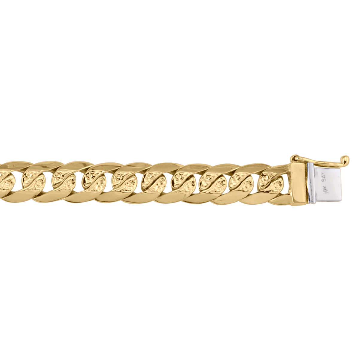 Yellow Gold Solid Link Bracelet - 14K