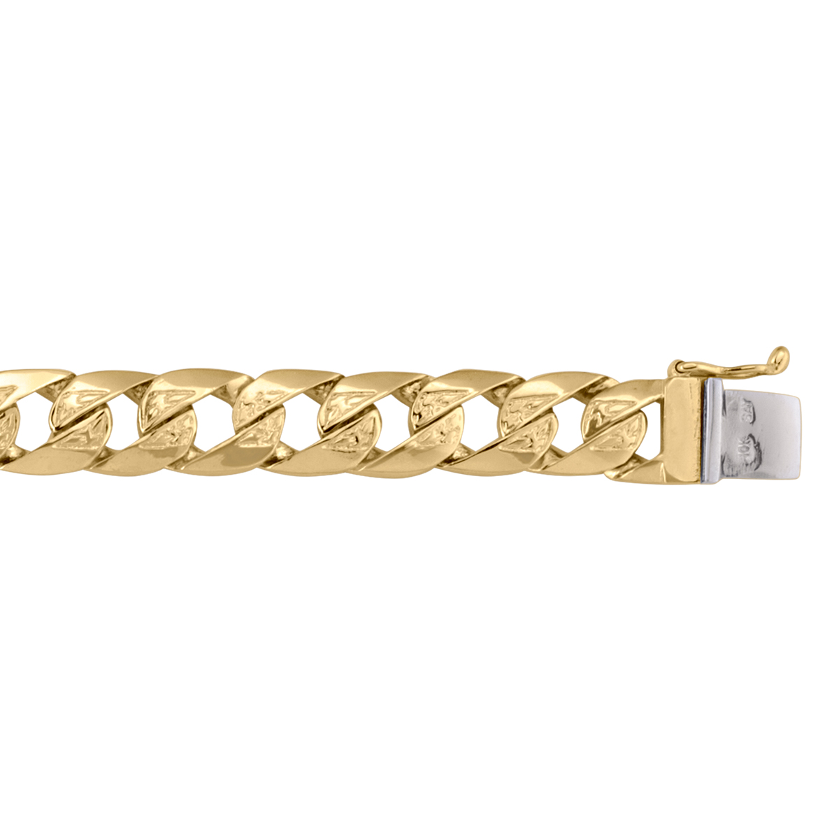 Yellow Gold Solid Link Bracelet - 10K